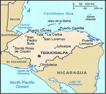 Map of Honduras